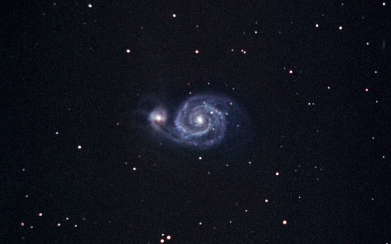 Spiral galaxy in deep space