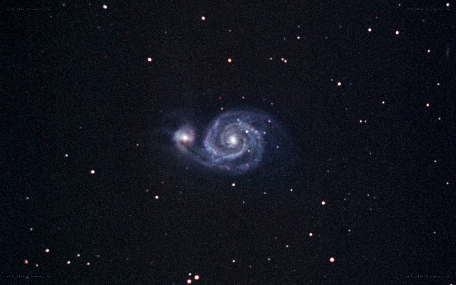 Spiral galaxy in deep space