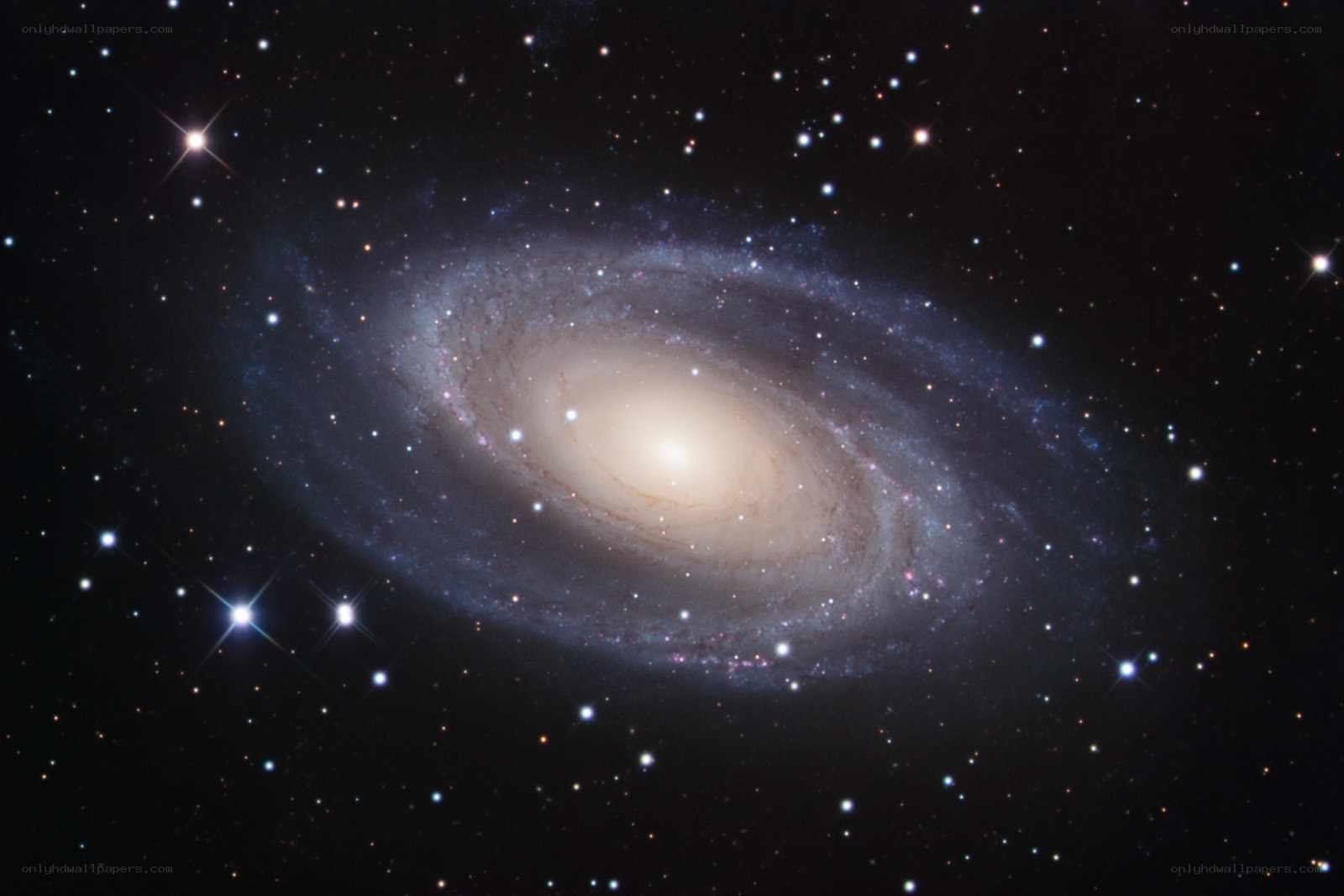Spiral galaxy in deep space