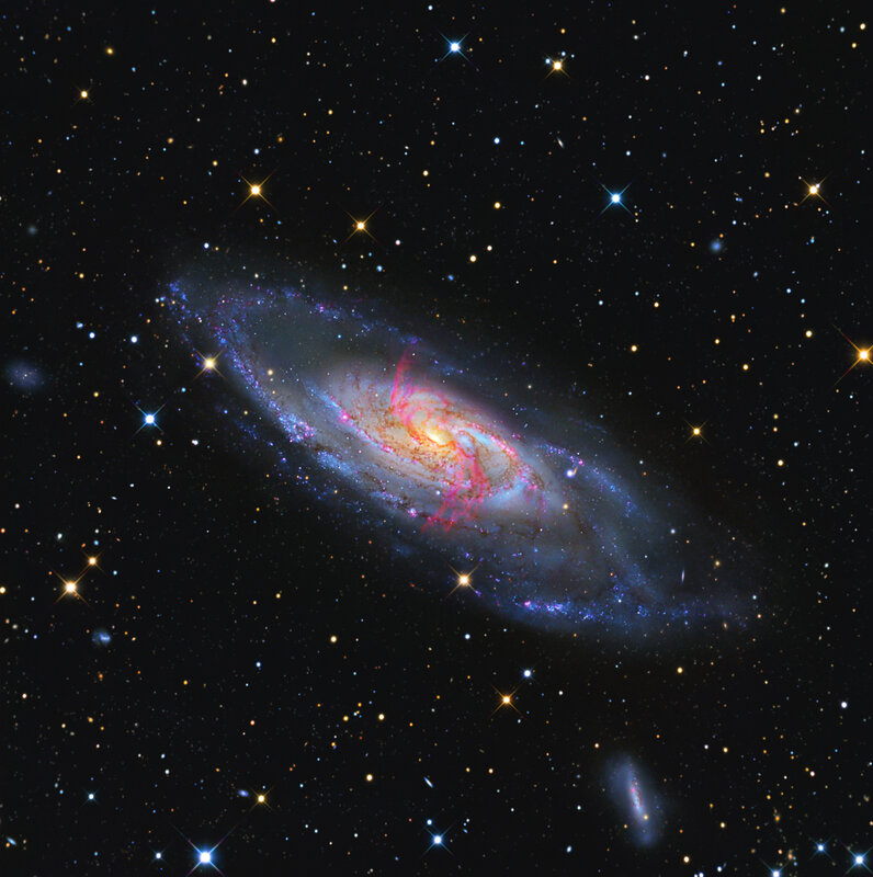 Spiral galaxy in deep space