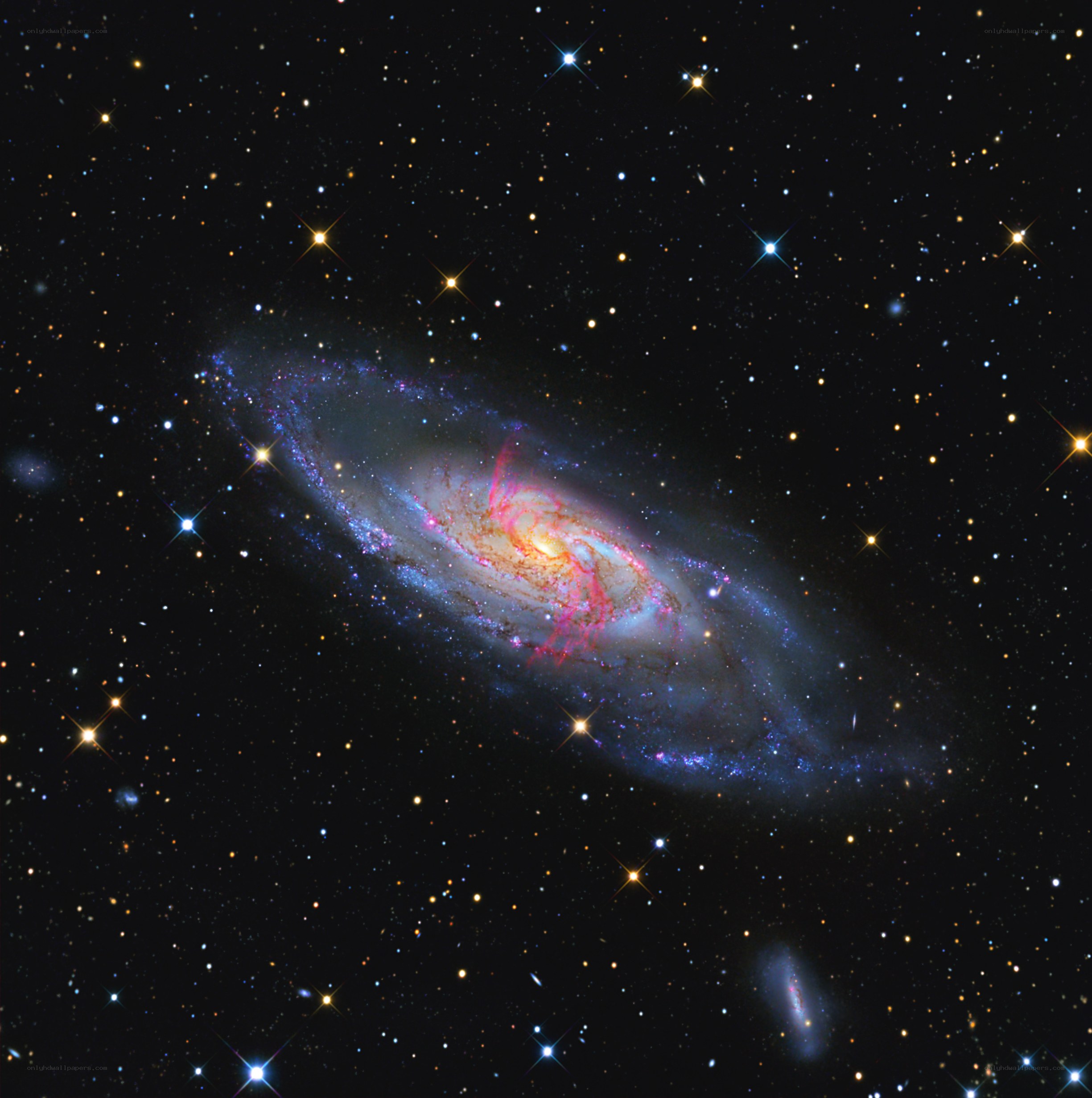 Spiral galaxy in deep space