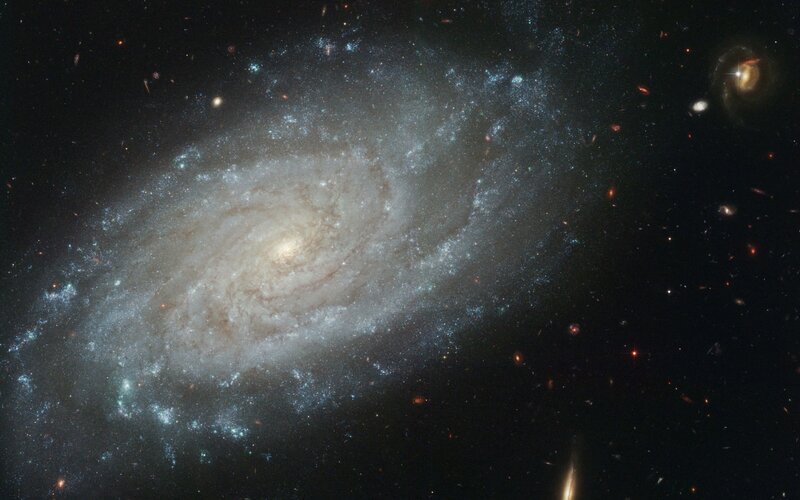 Spiral galaxy in deep space