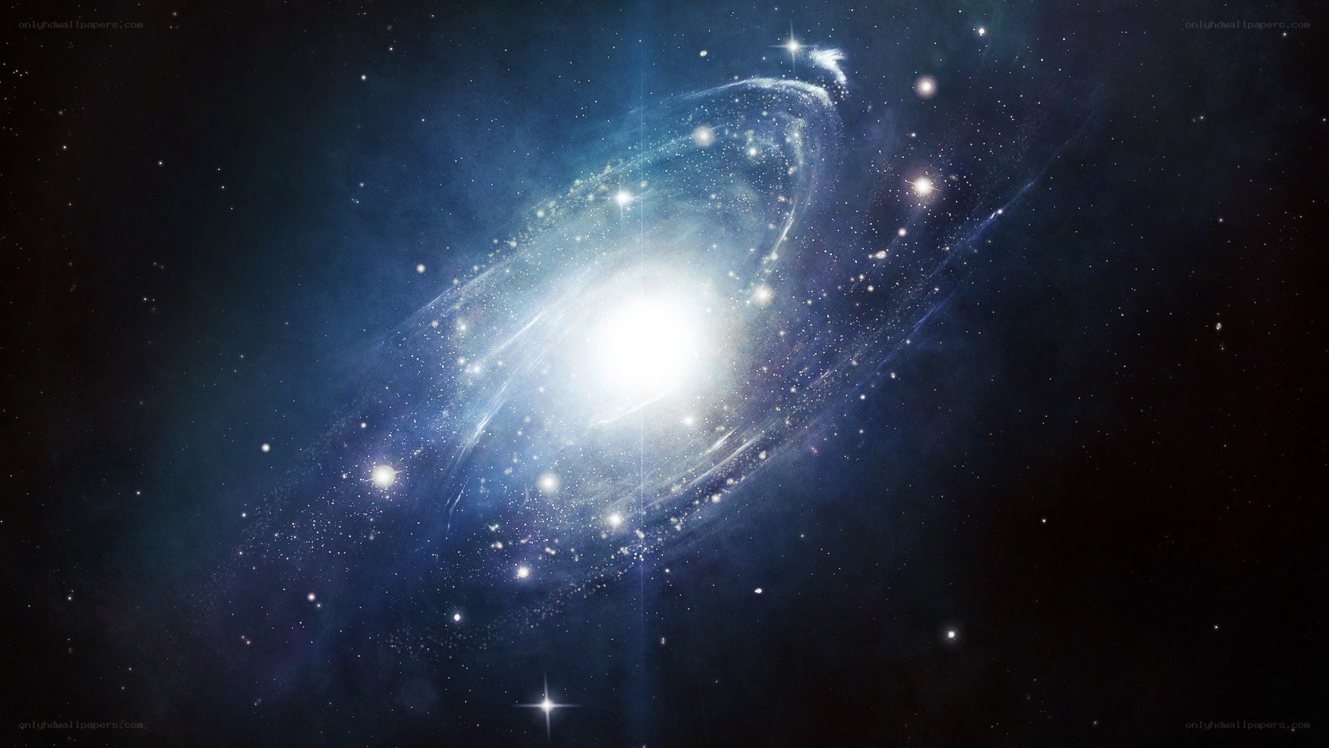 spiral galaxy in deep space