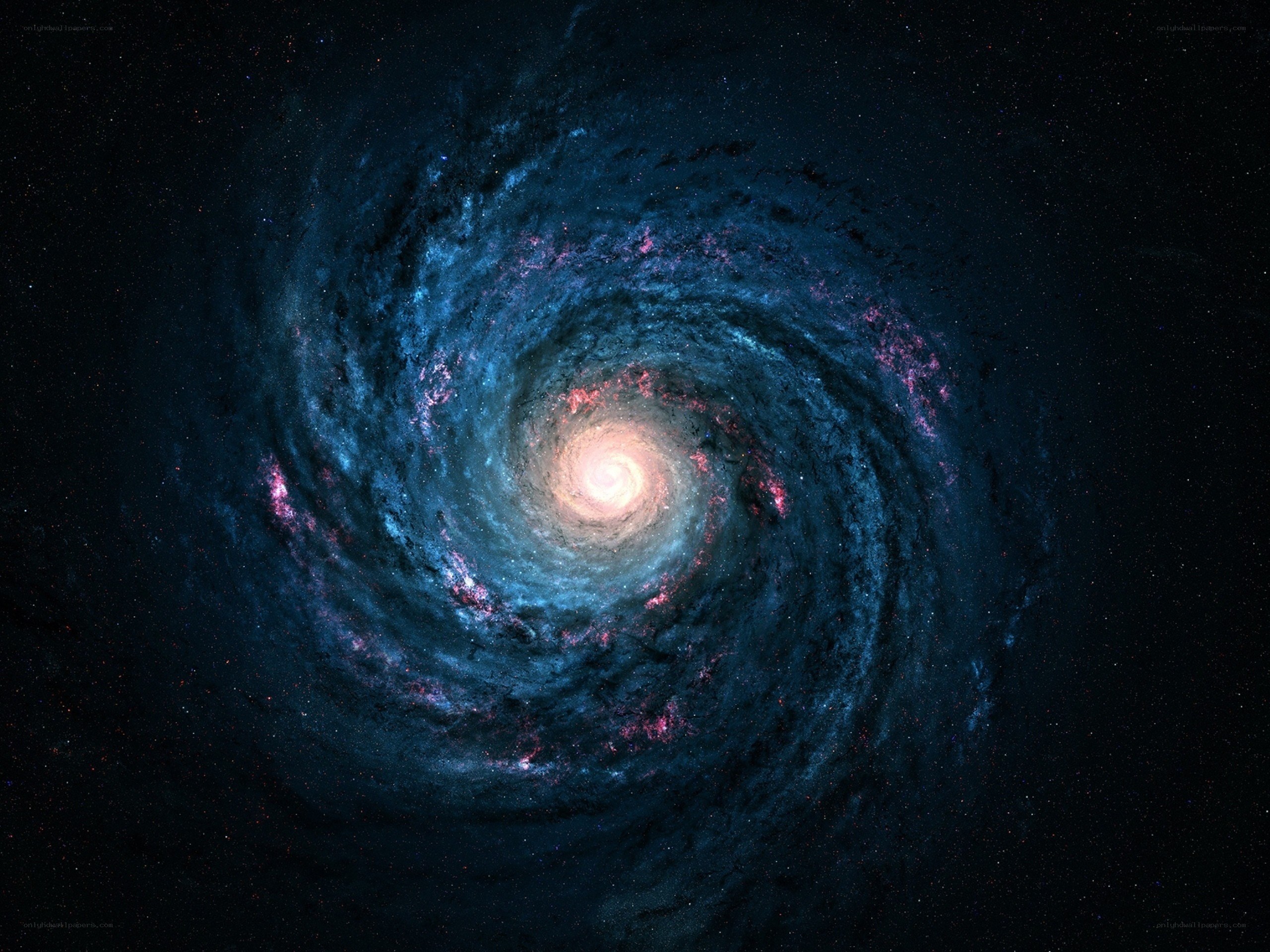 Spiral galaxy in deep space