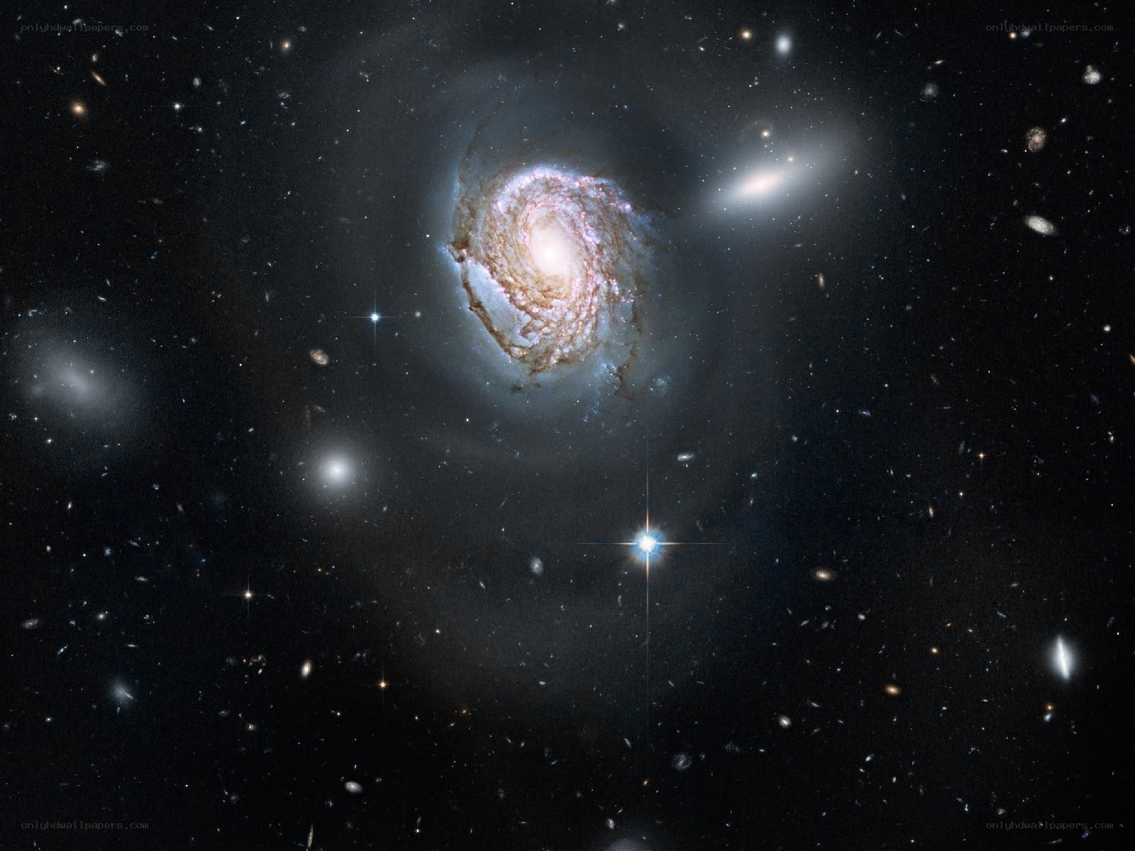 spiral galaxy in deep space