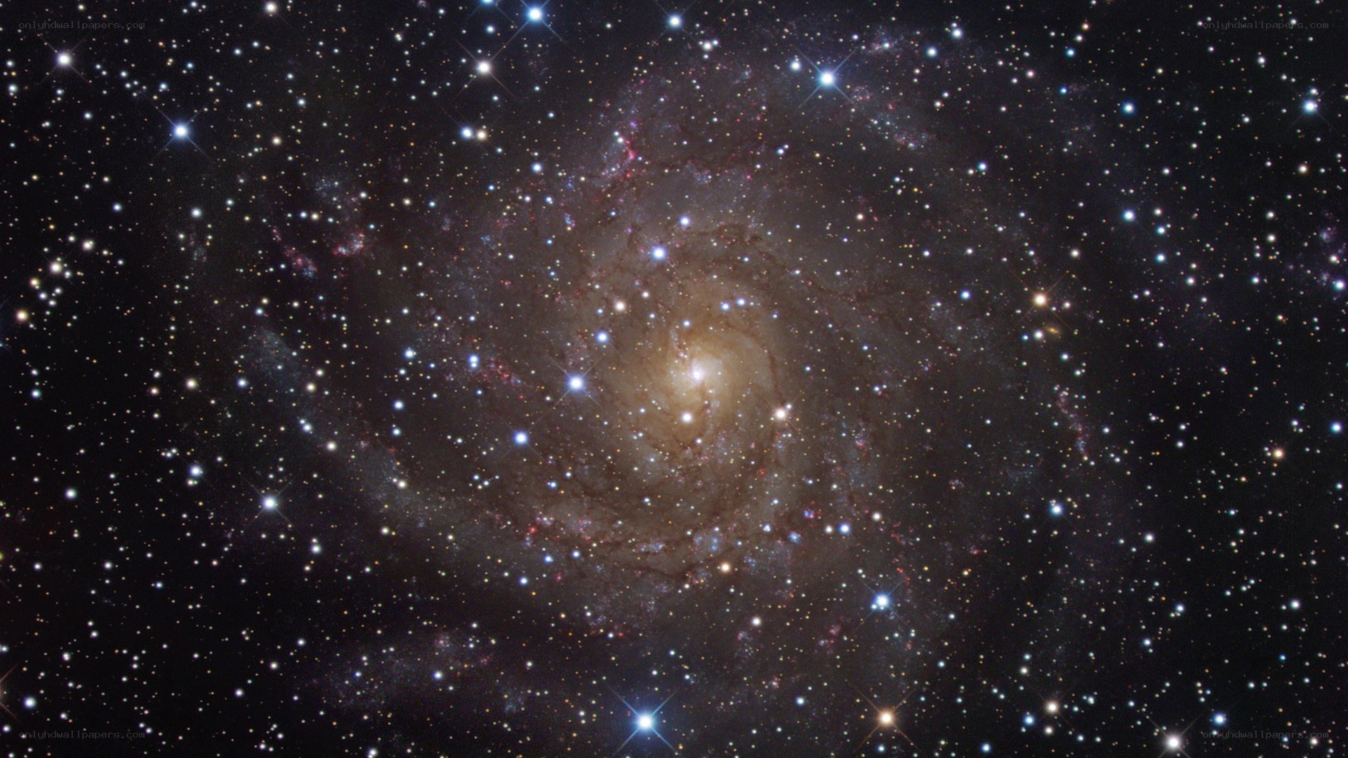 Spiral galaxy in deep space