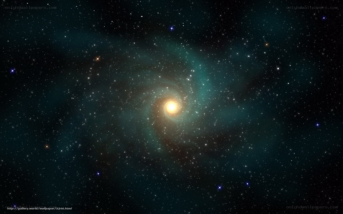 Spiral galaxy in deep space