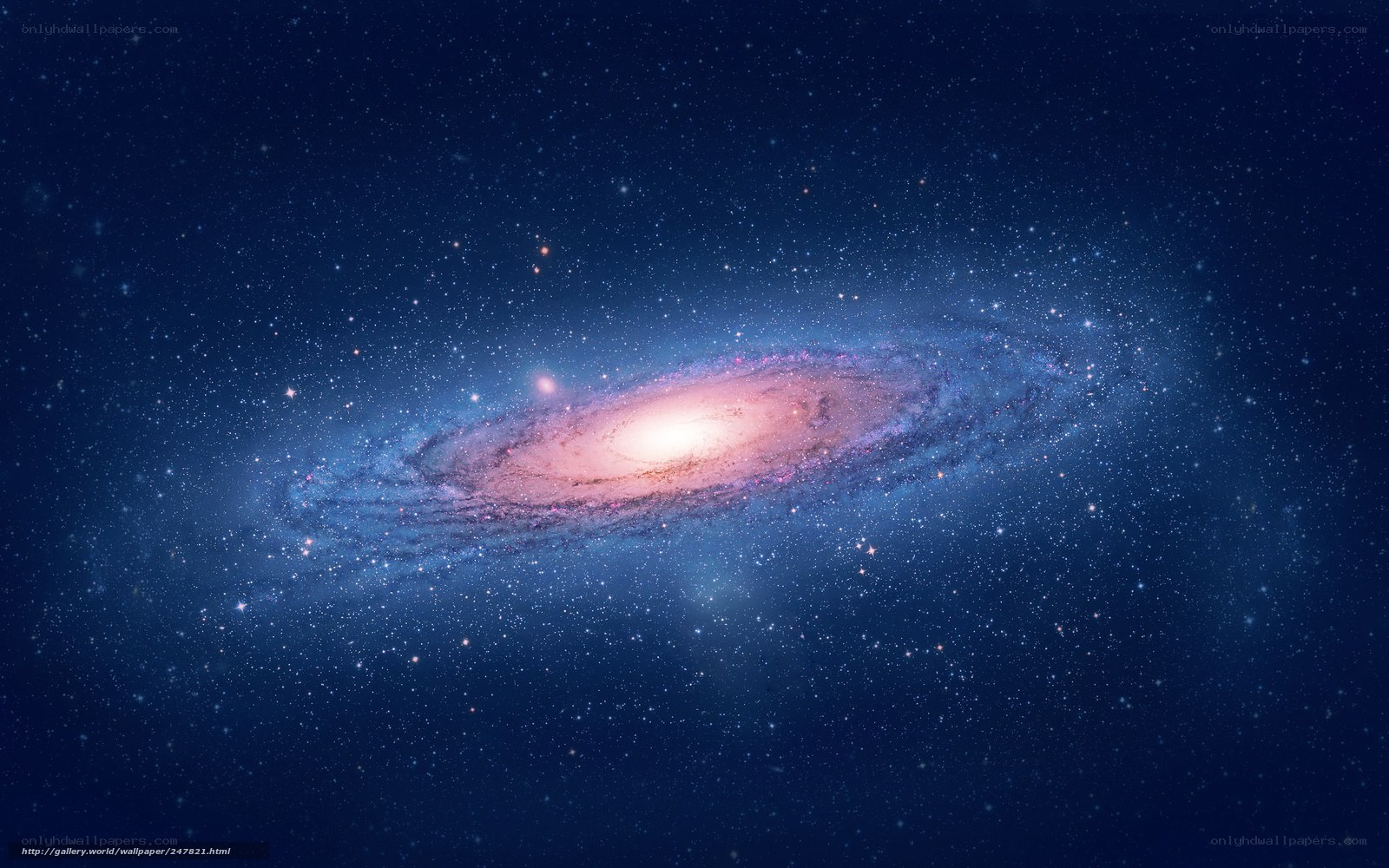 Spiral galaxy in deep space