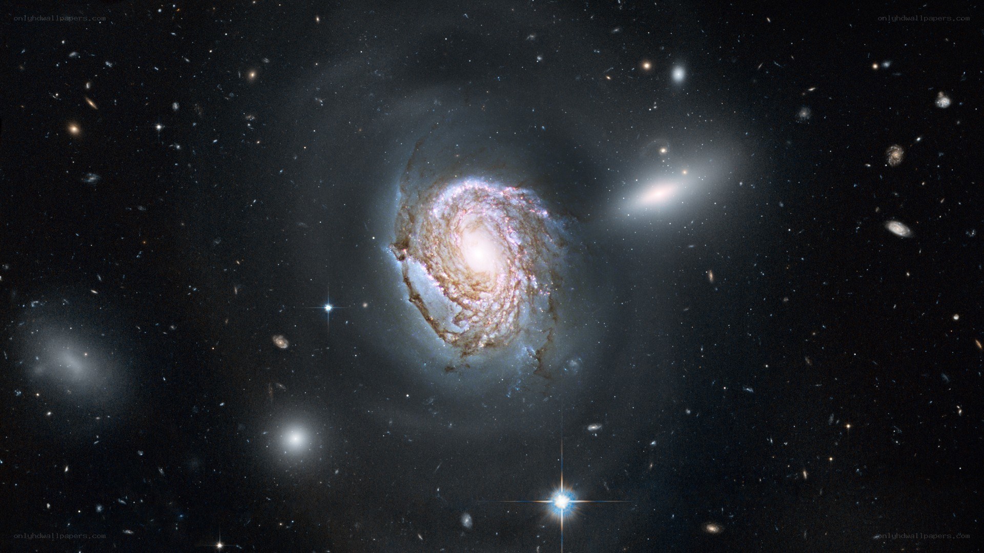 spiral galaxy in deep space