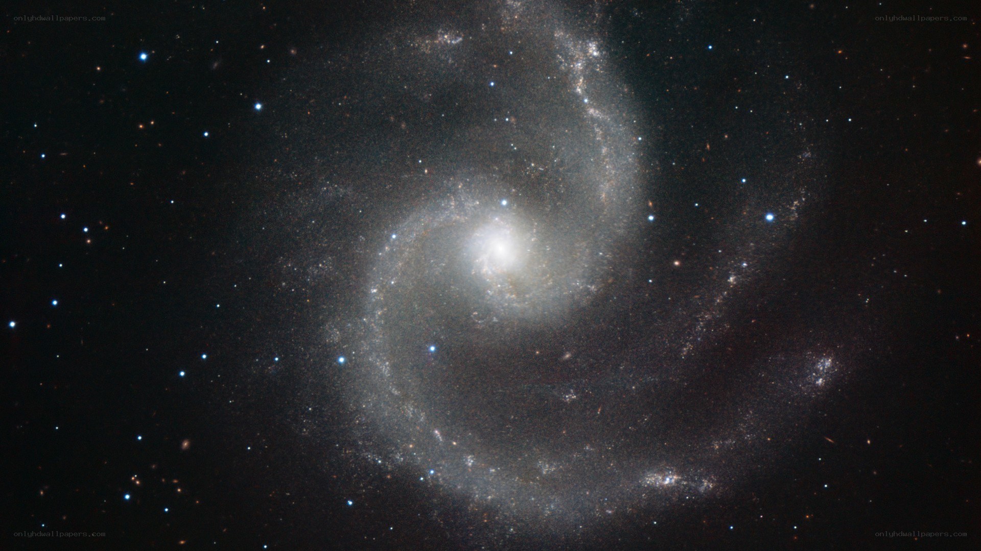 Spiral galaxy in deep space
