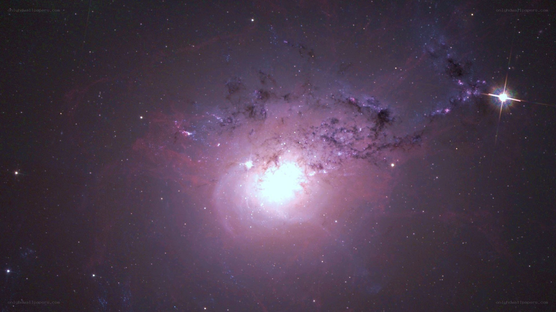 Spiral galaxy in deep space