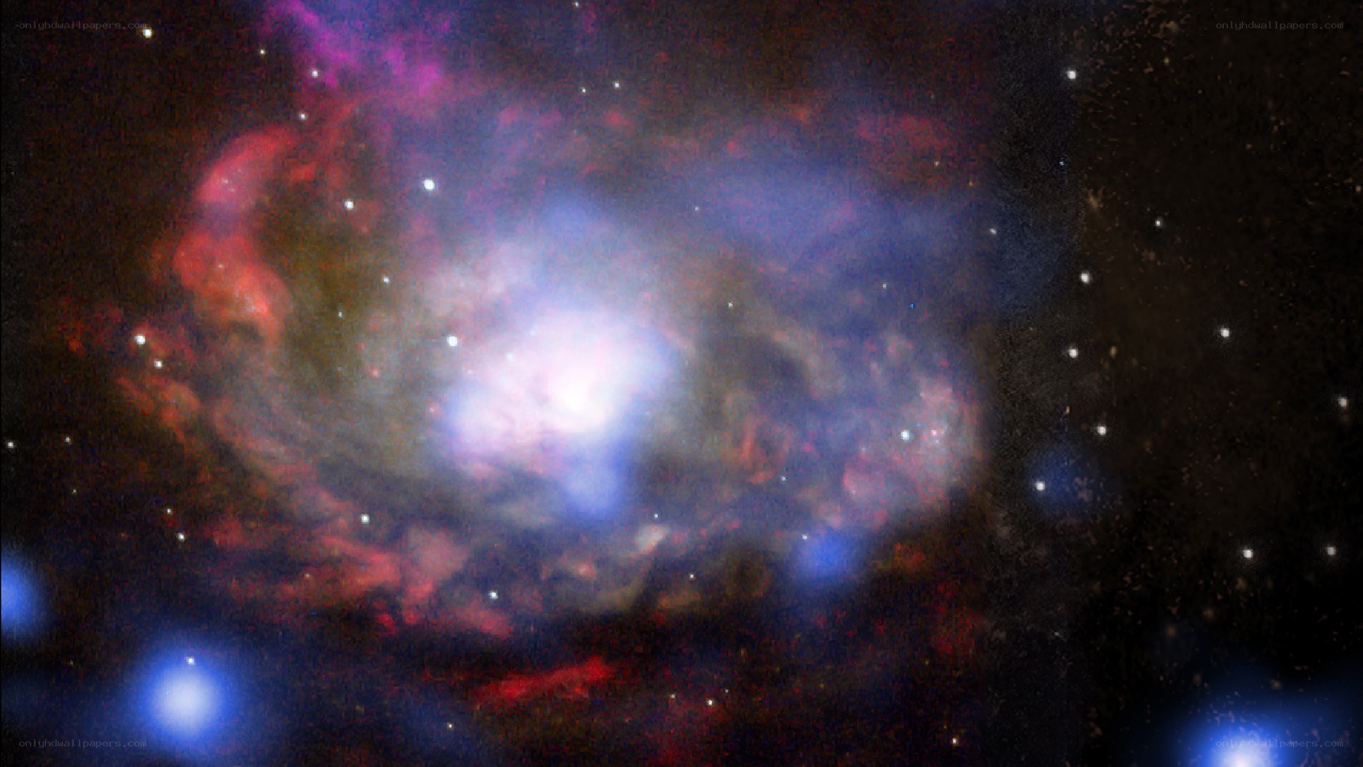Spiral galaxy in deep space