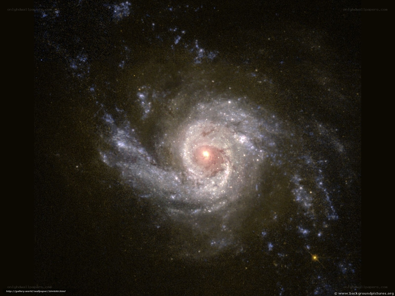Spiral galaxy in deep space