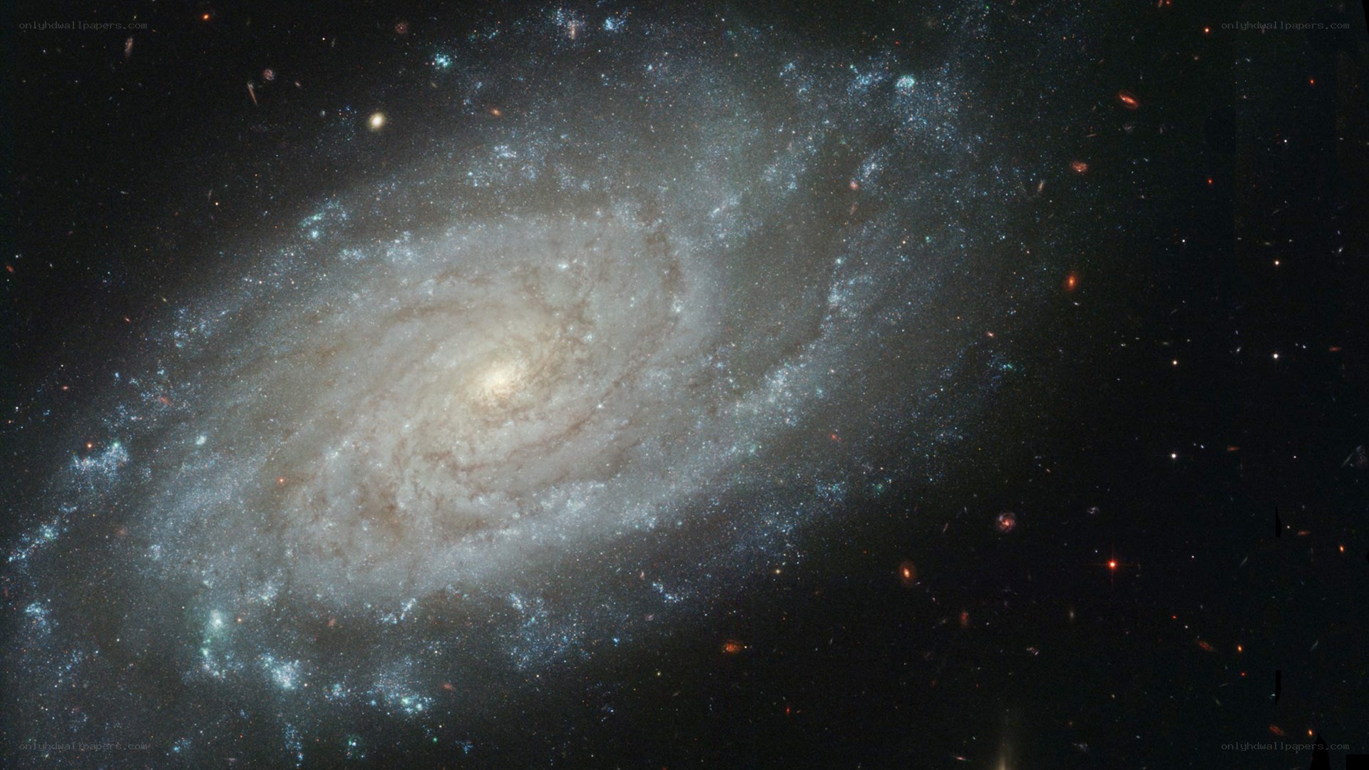 Spiral galaxy in deep space