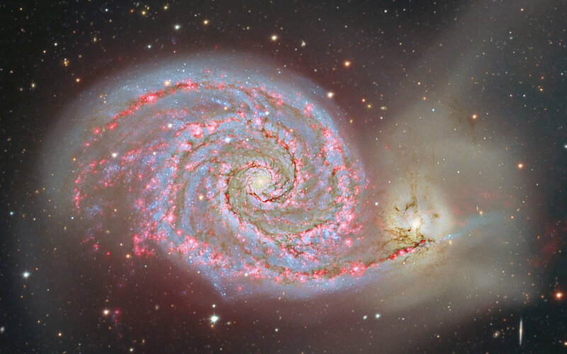 Spiral galaxy in deep space
