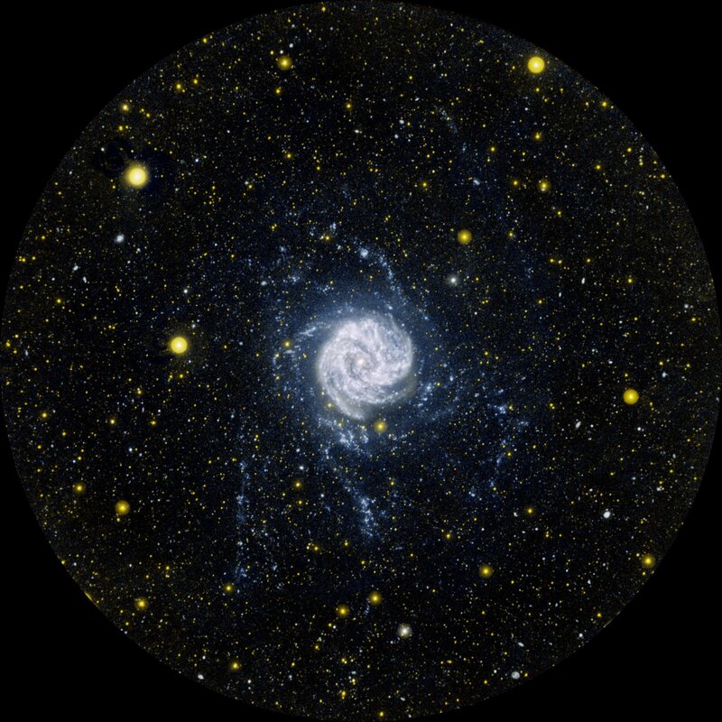 Spiral galaxy in deep space
