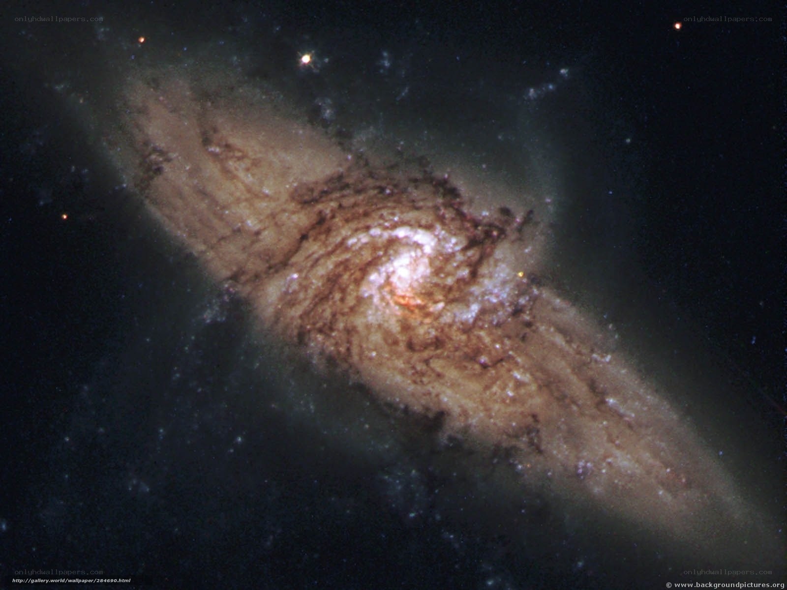 Spiral galaxy in deep space