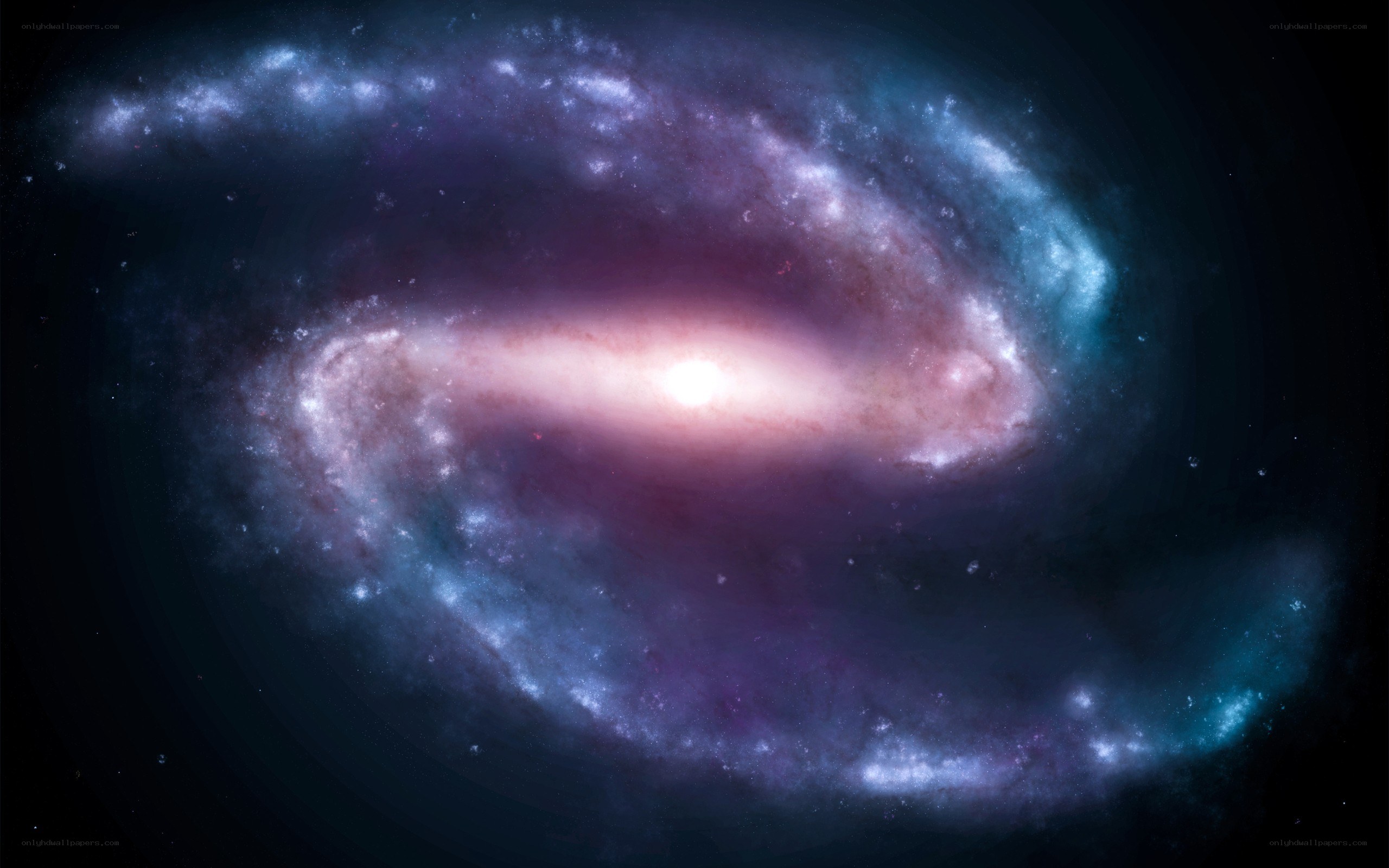 Spiral galaxy in deep space