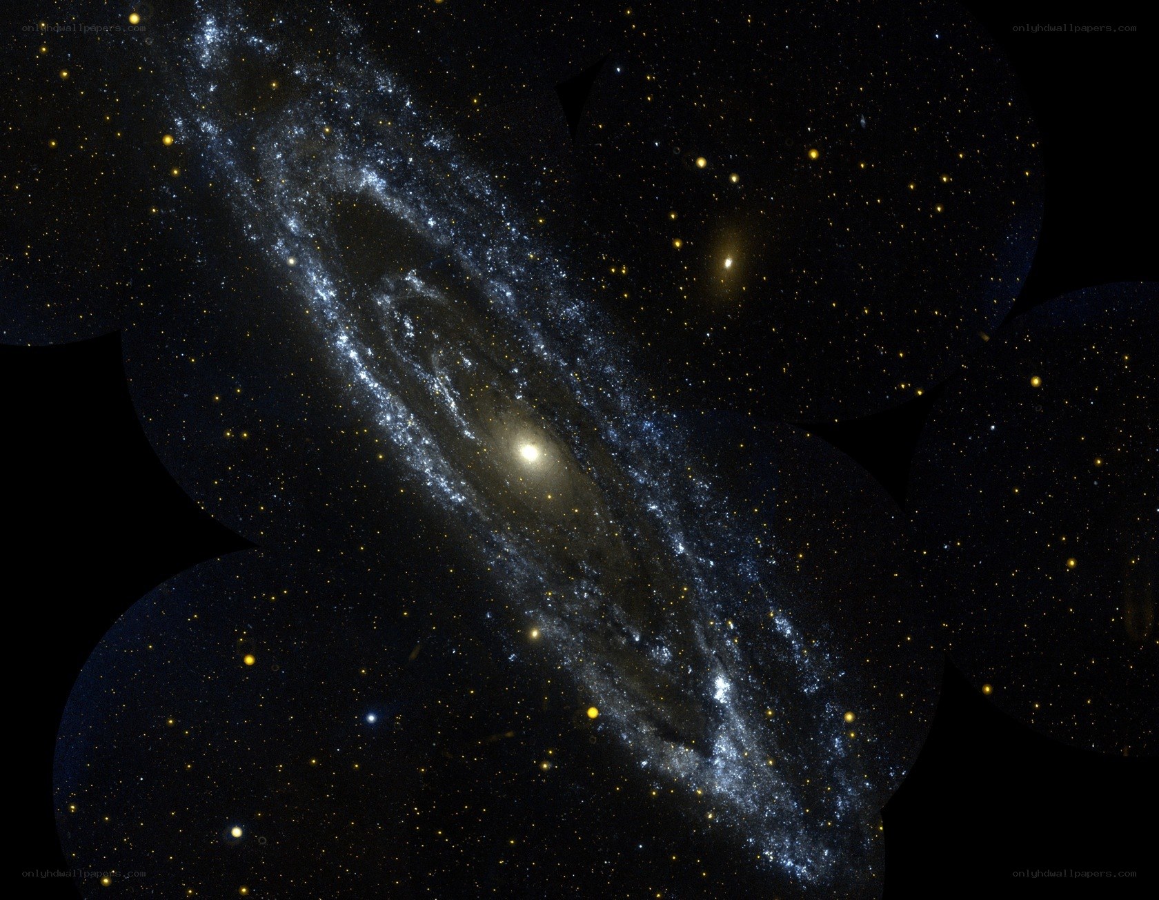 Spiral galaxy in deep space