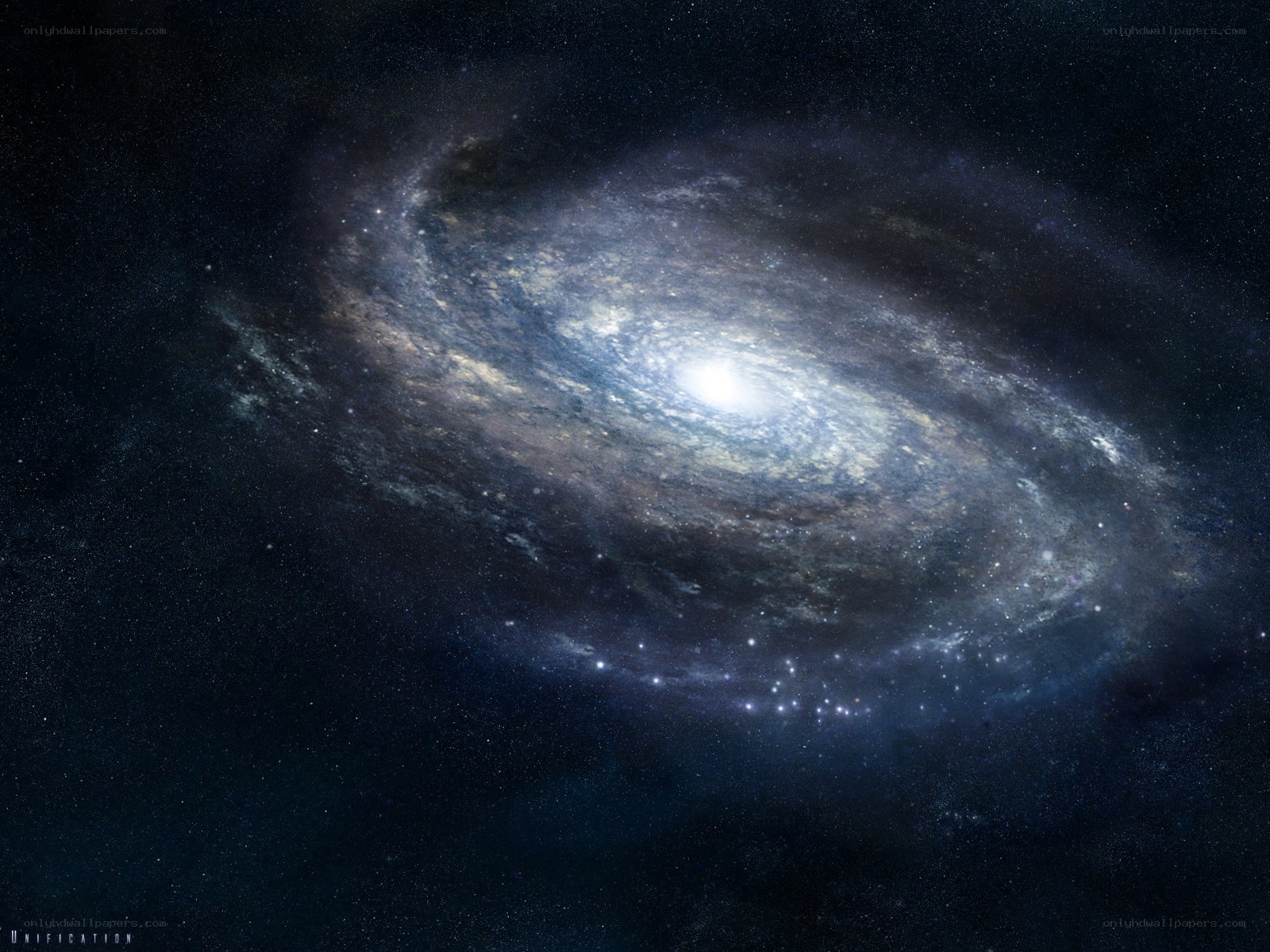 Spiral galaxy in deep space