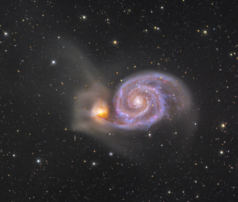 Spiral galaxy in deep space