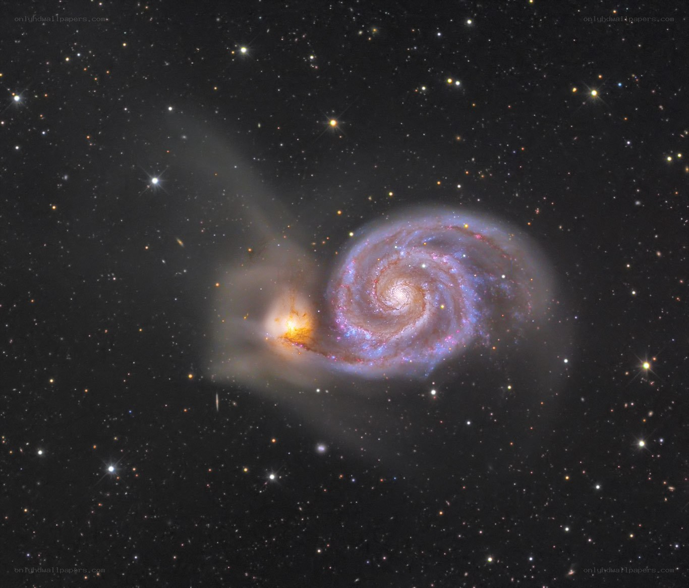 Spiral galaxy in deep space
