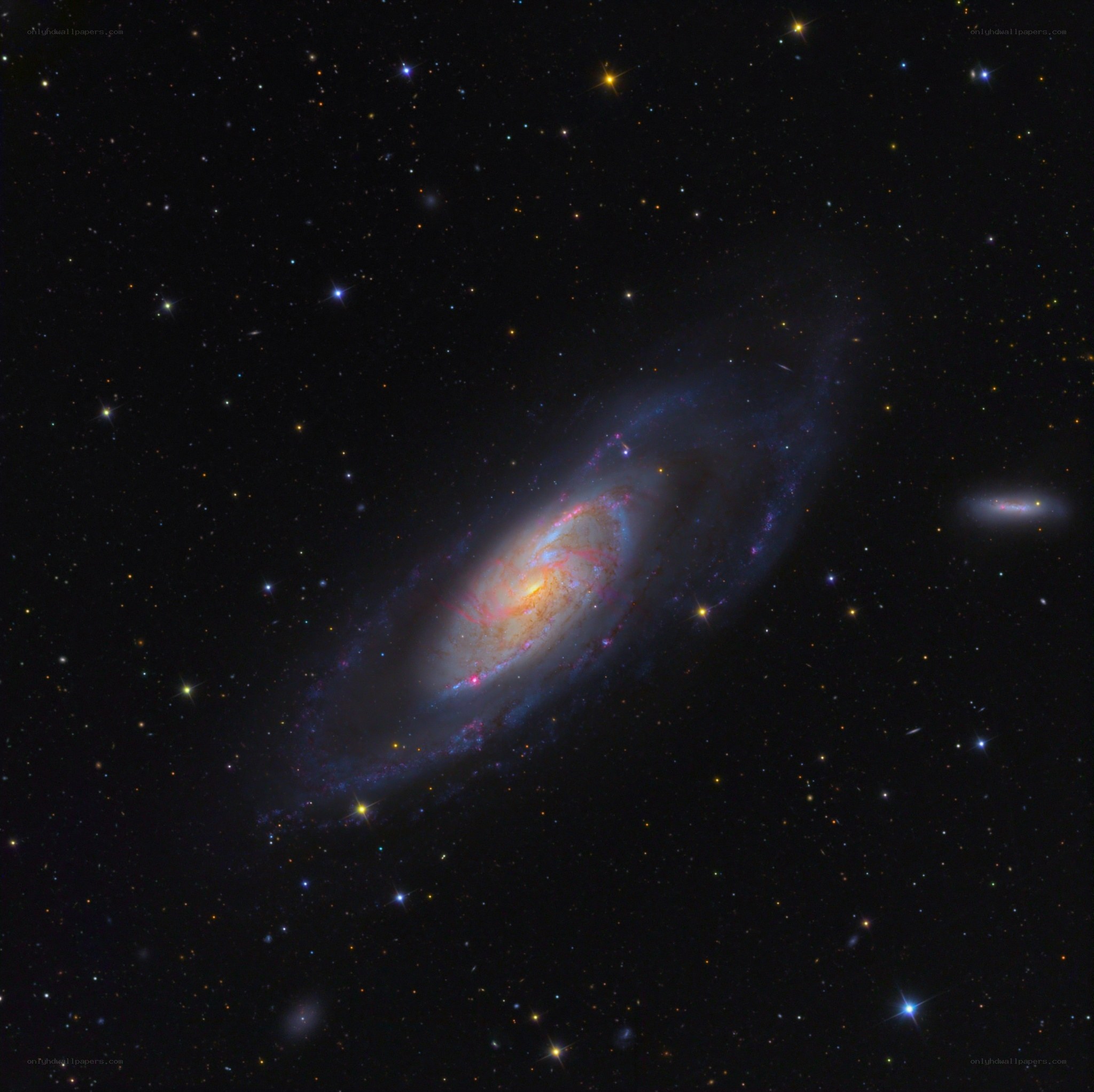 Spiral galaxy in deep space