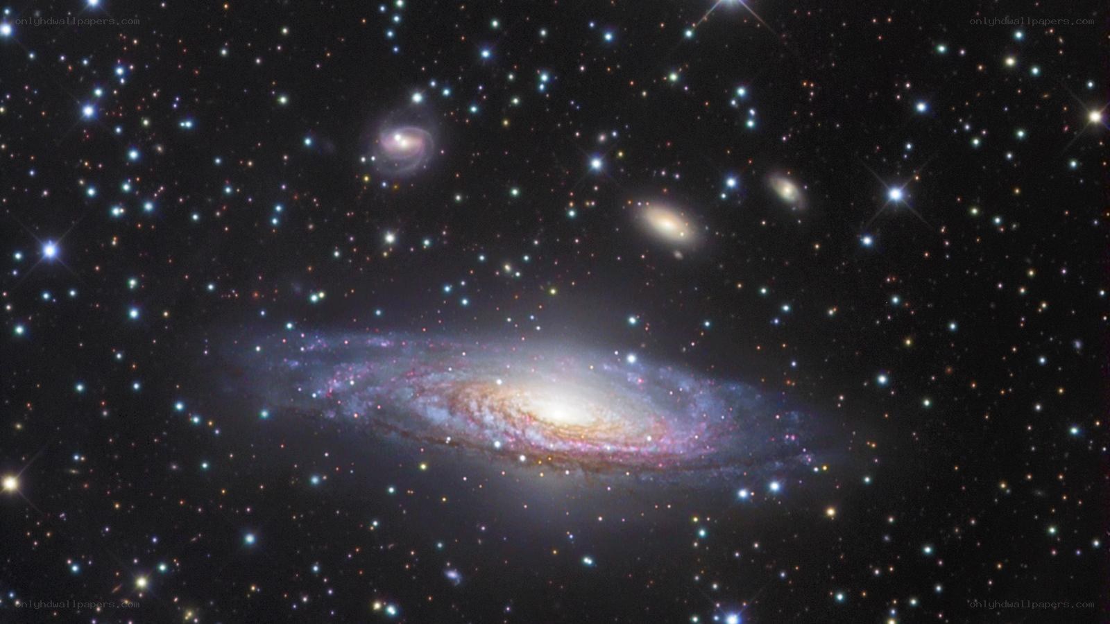 Spiral galaxy in deep space