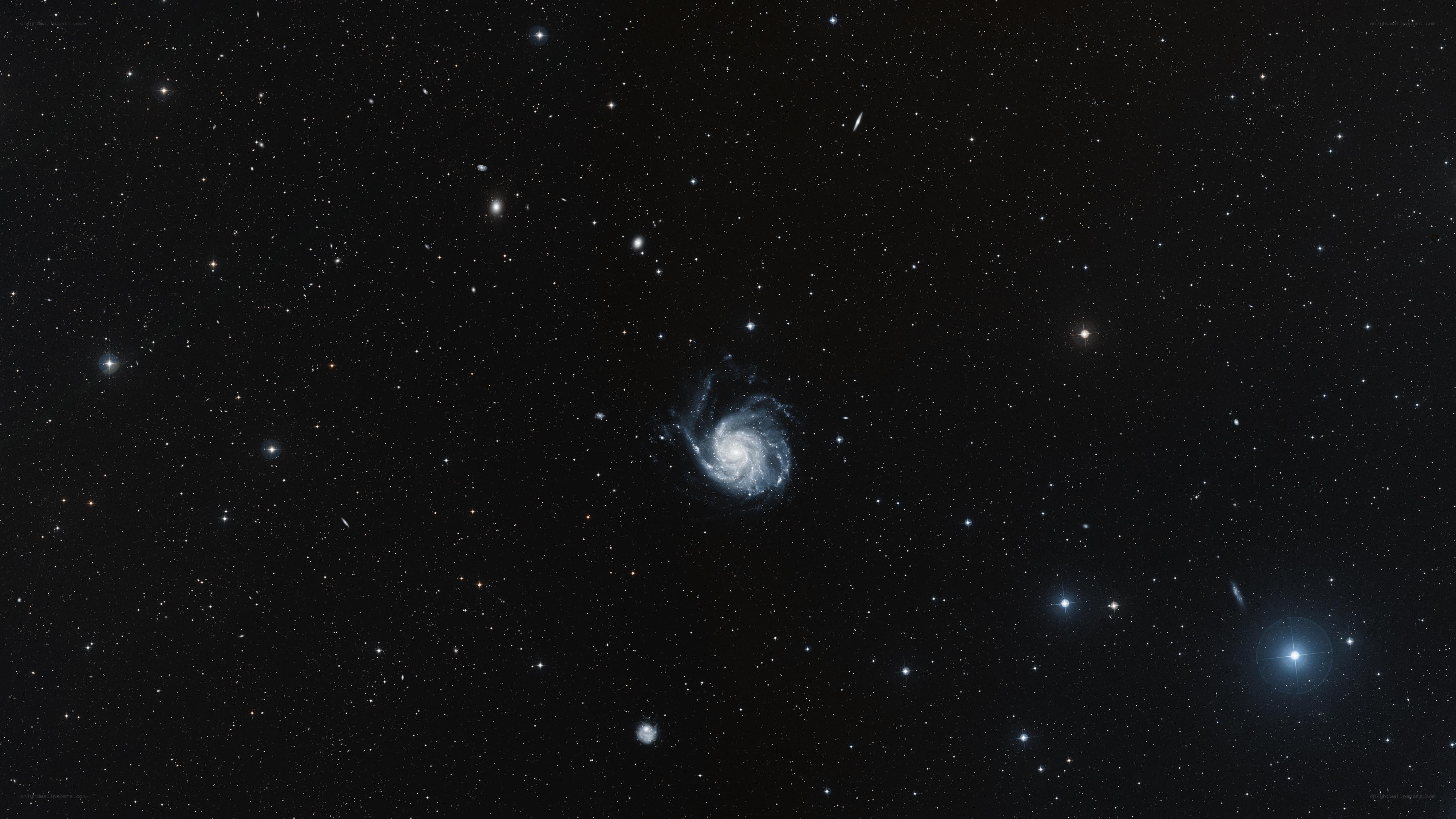 Spiral galaxy in deep space
