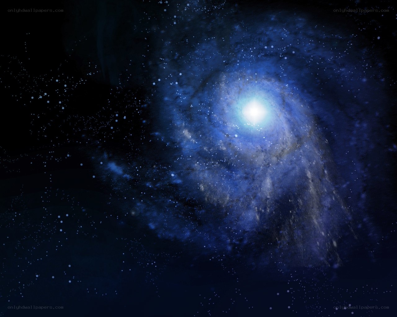 Spiral galaxy in deep space