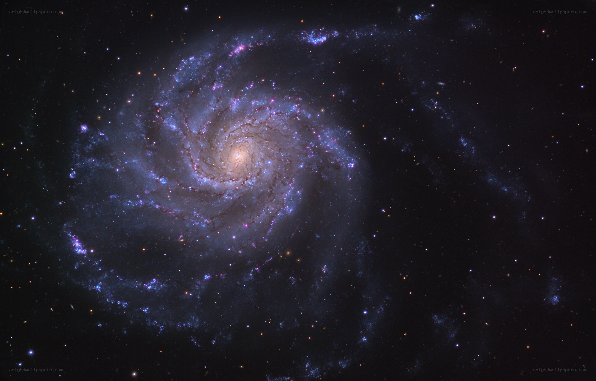 Spiral galaxy in deep space