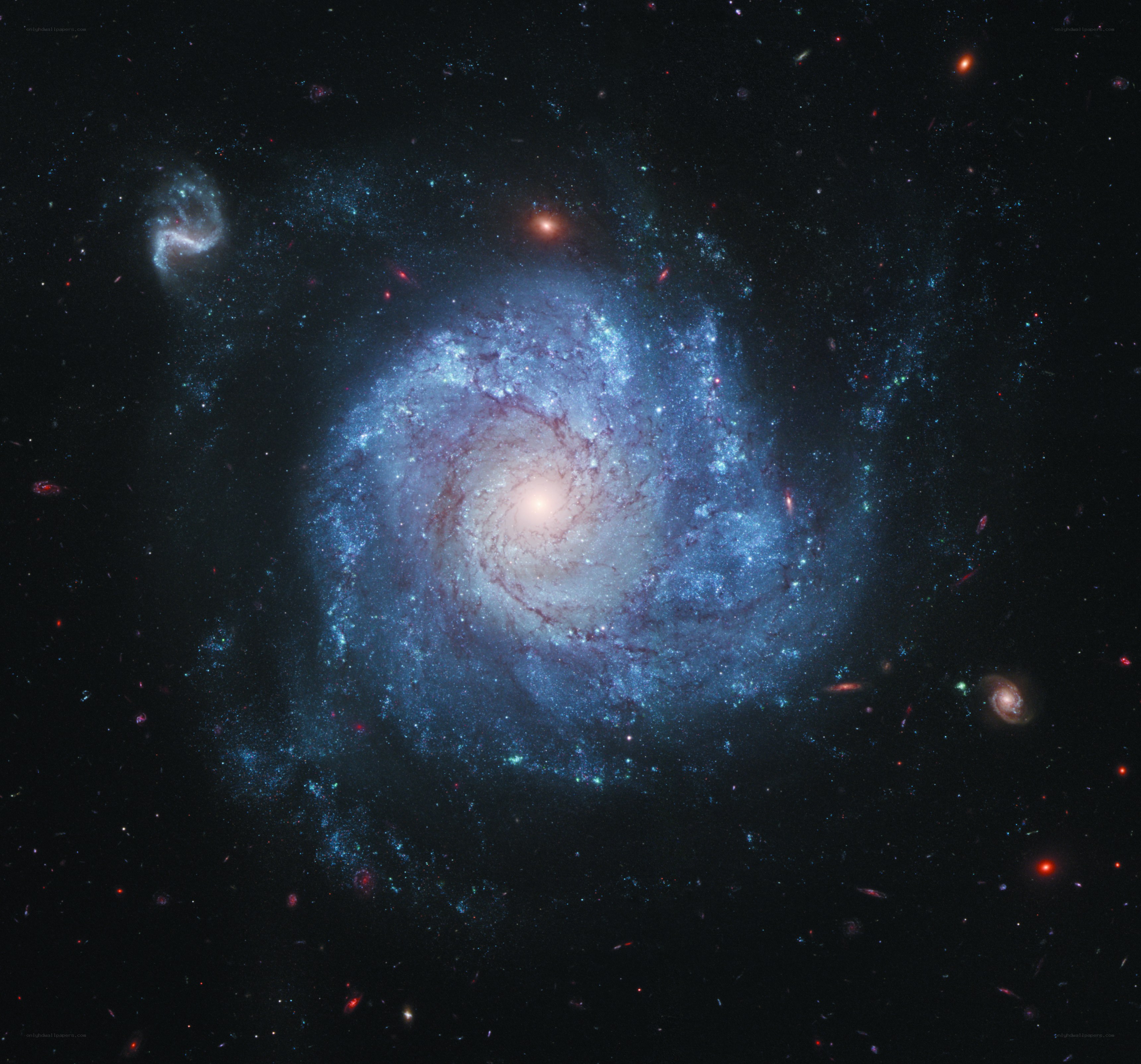 Spiral galaxy in deep space