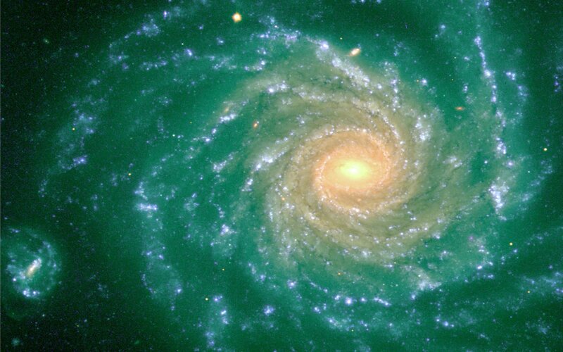 Spiral galaxy in deep space