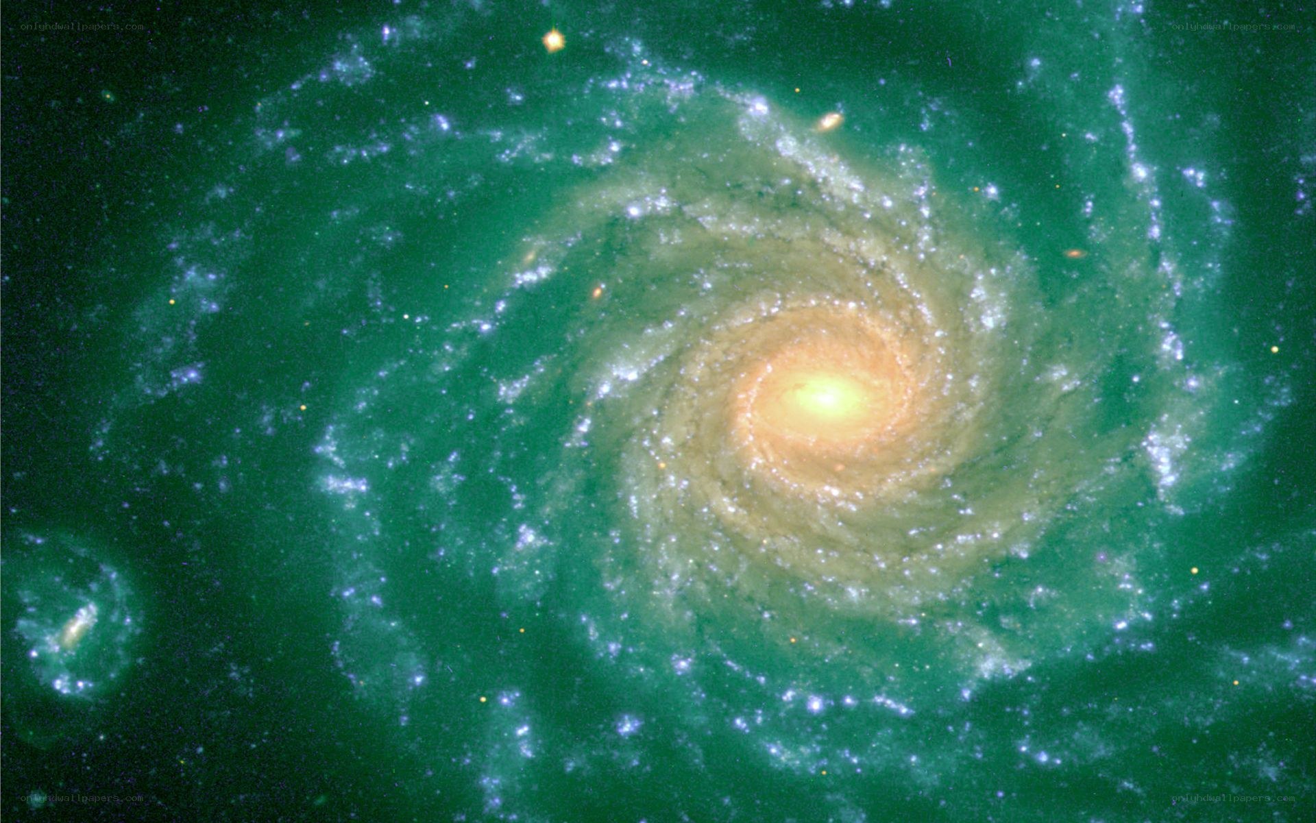 Spiral galaxy in deep space