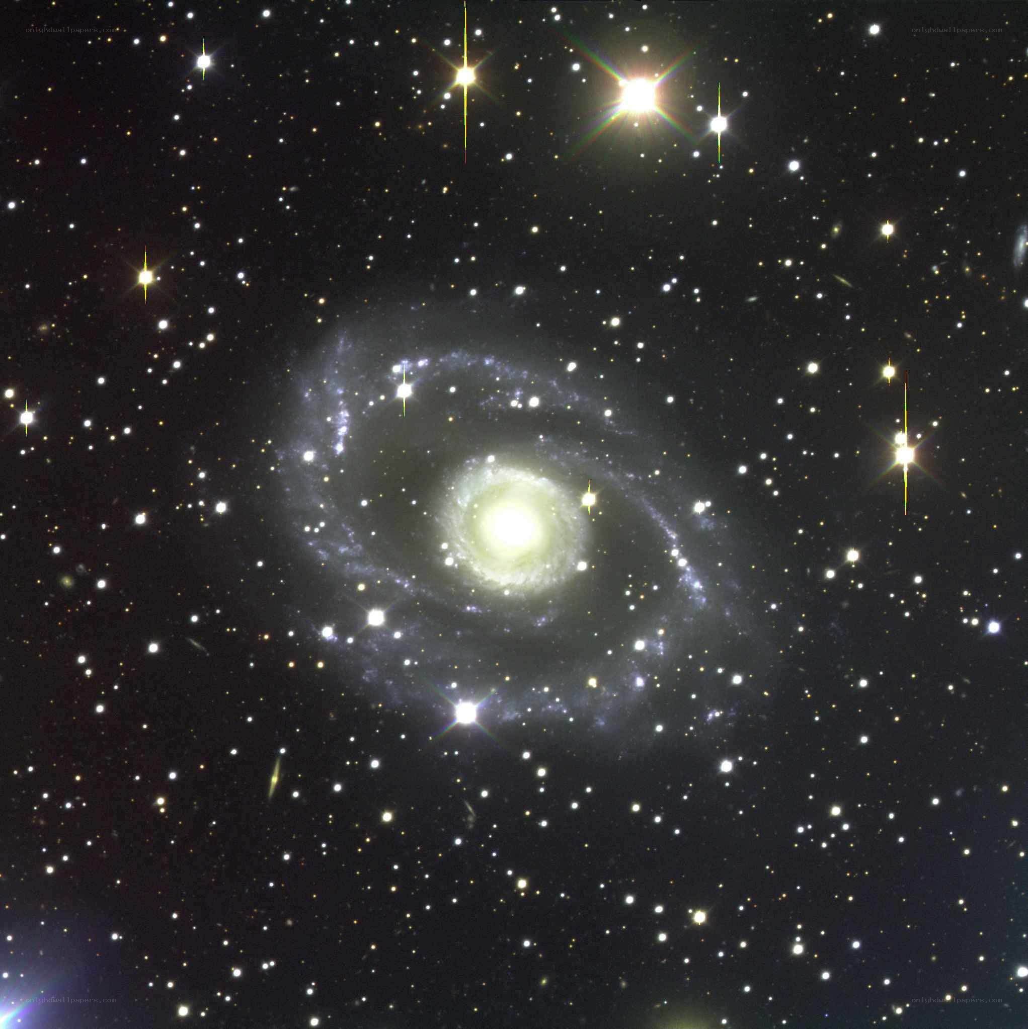 Spiral galaxy in deep space