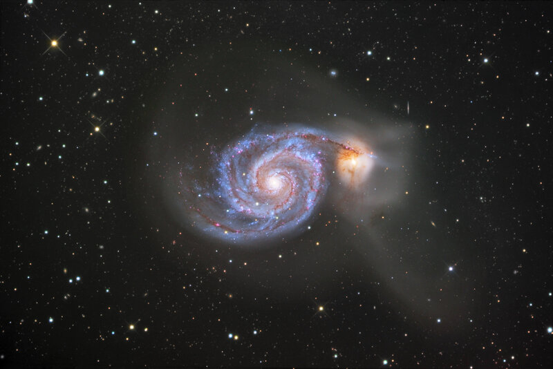 Spiral galaxy in deep space