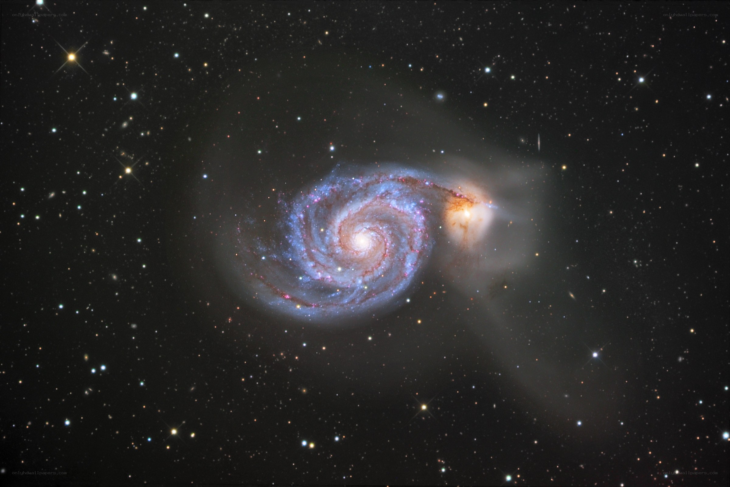 Spiral galaxy in deep space