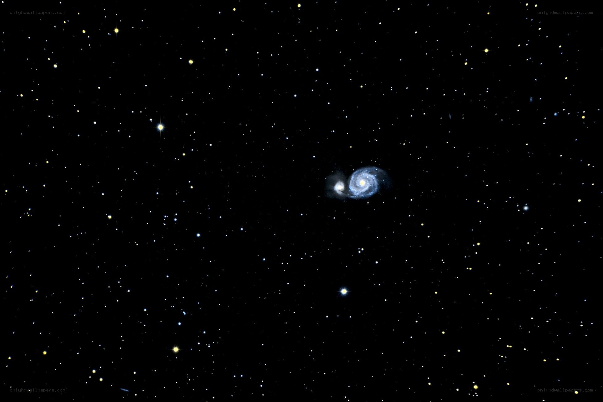 Spiral galaxy in deep space