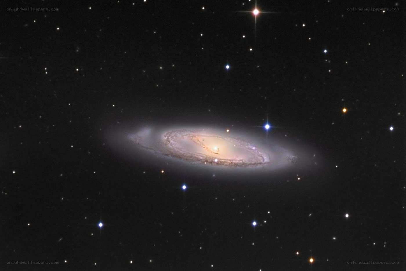 Spiral galaxy in deep space