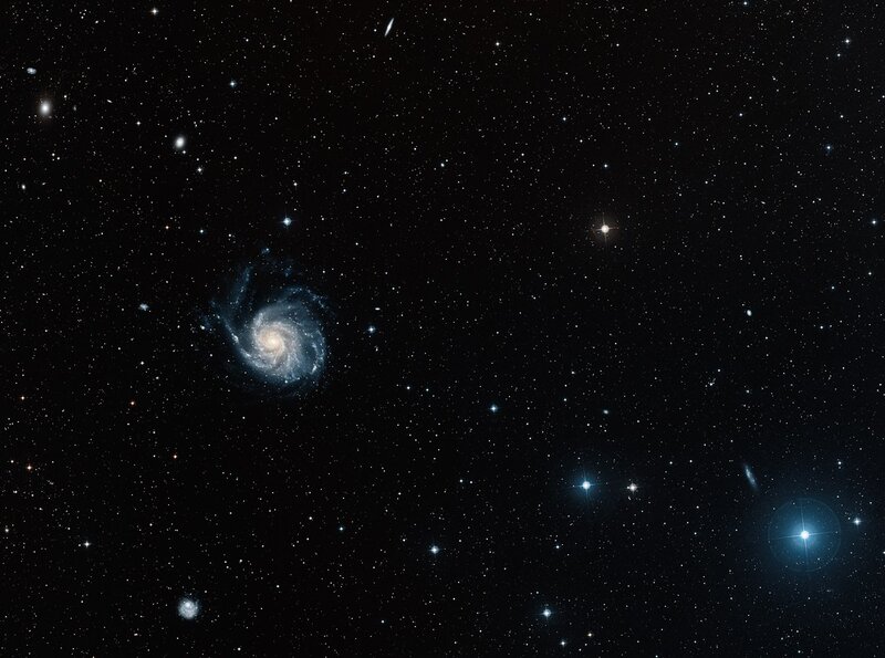 Spiral galaxy in deep space