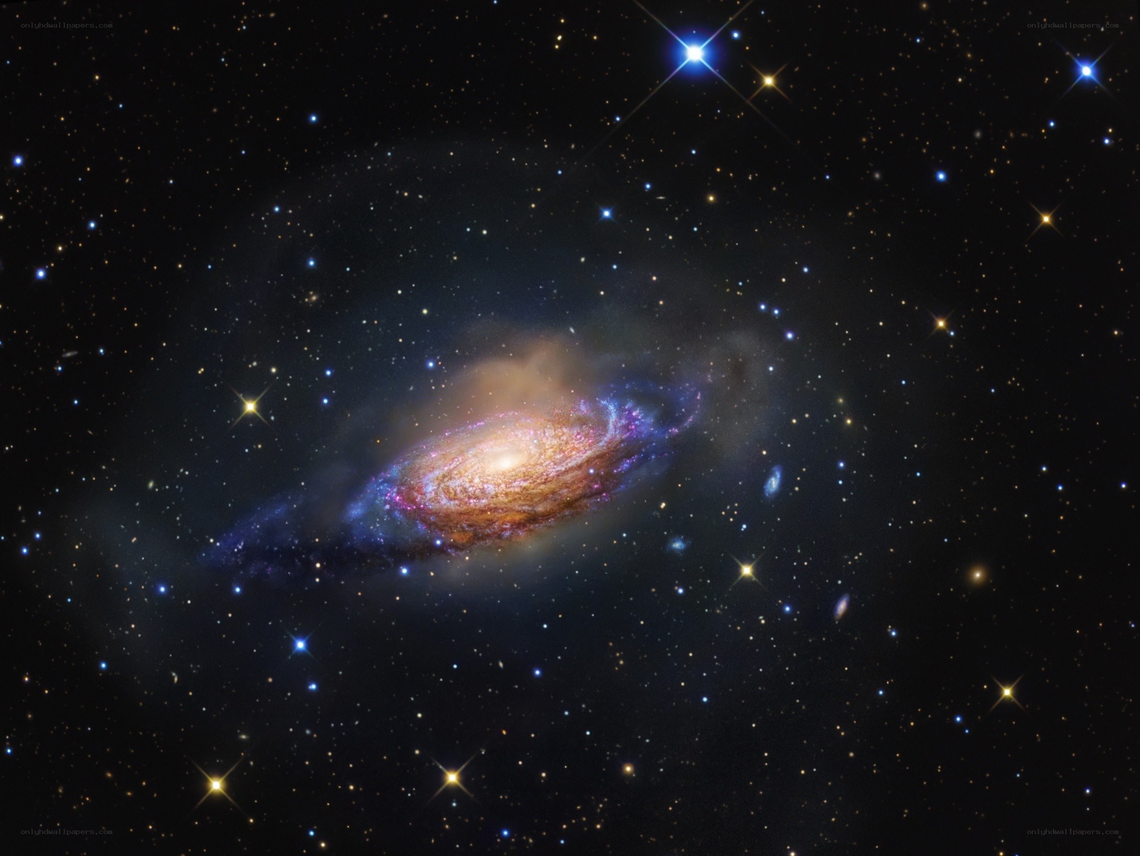 Spiral galaxy in deep space