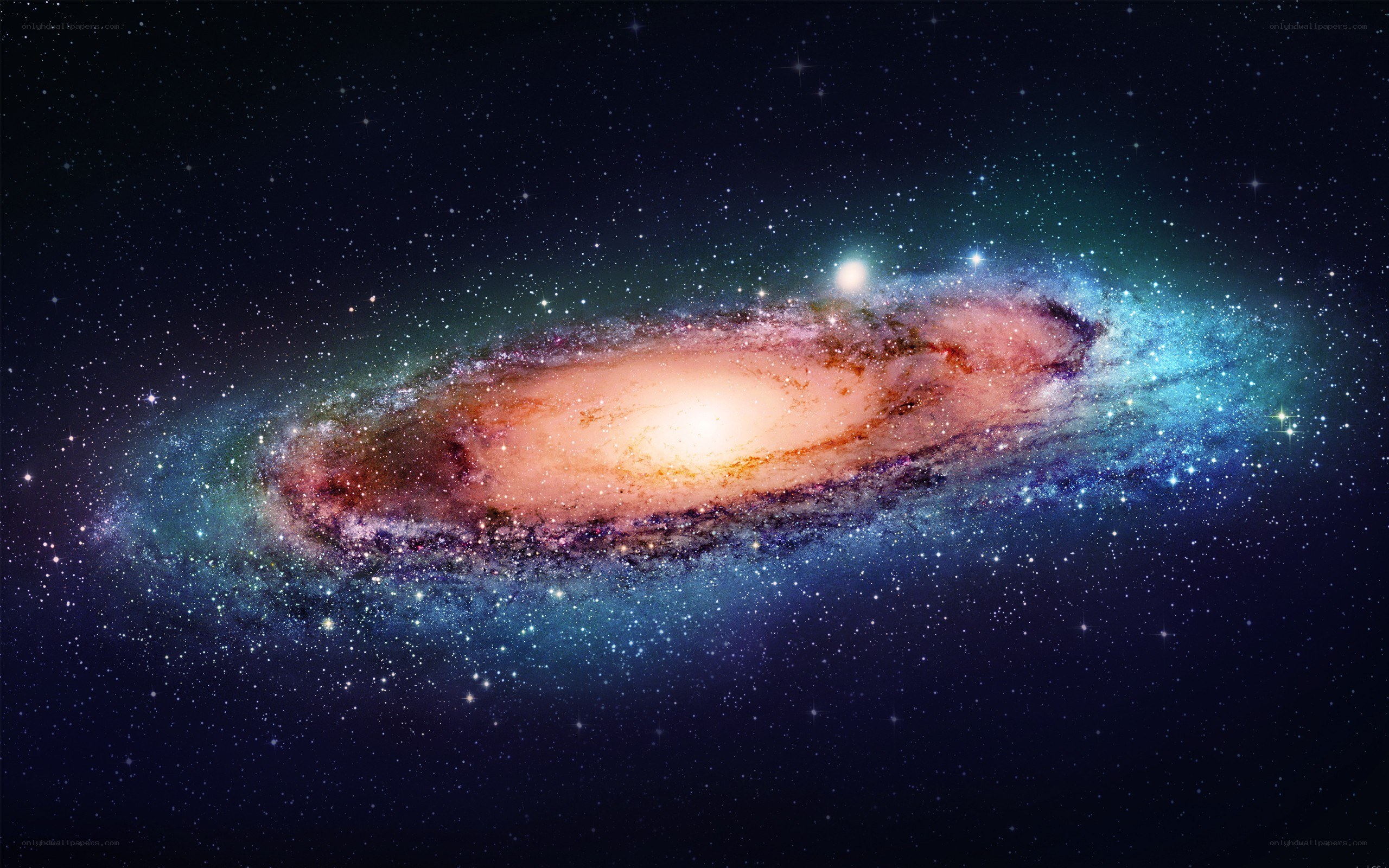 Spiral galaxy in deep space