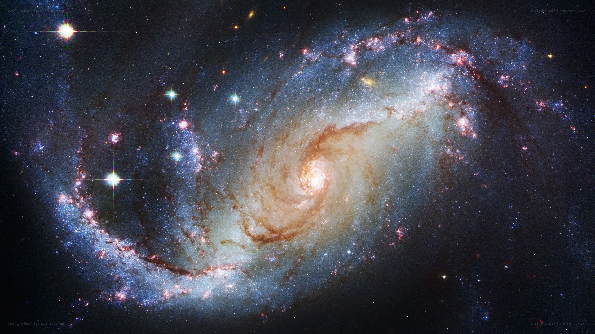 Spiral galaxy in deep space