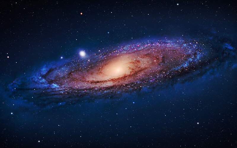 Spiral galaxy in deep space