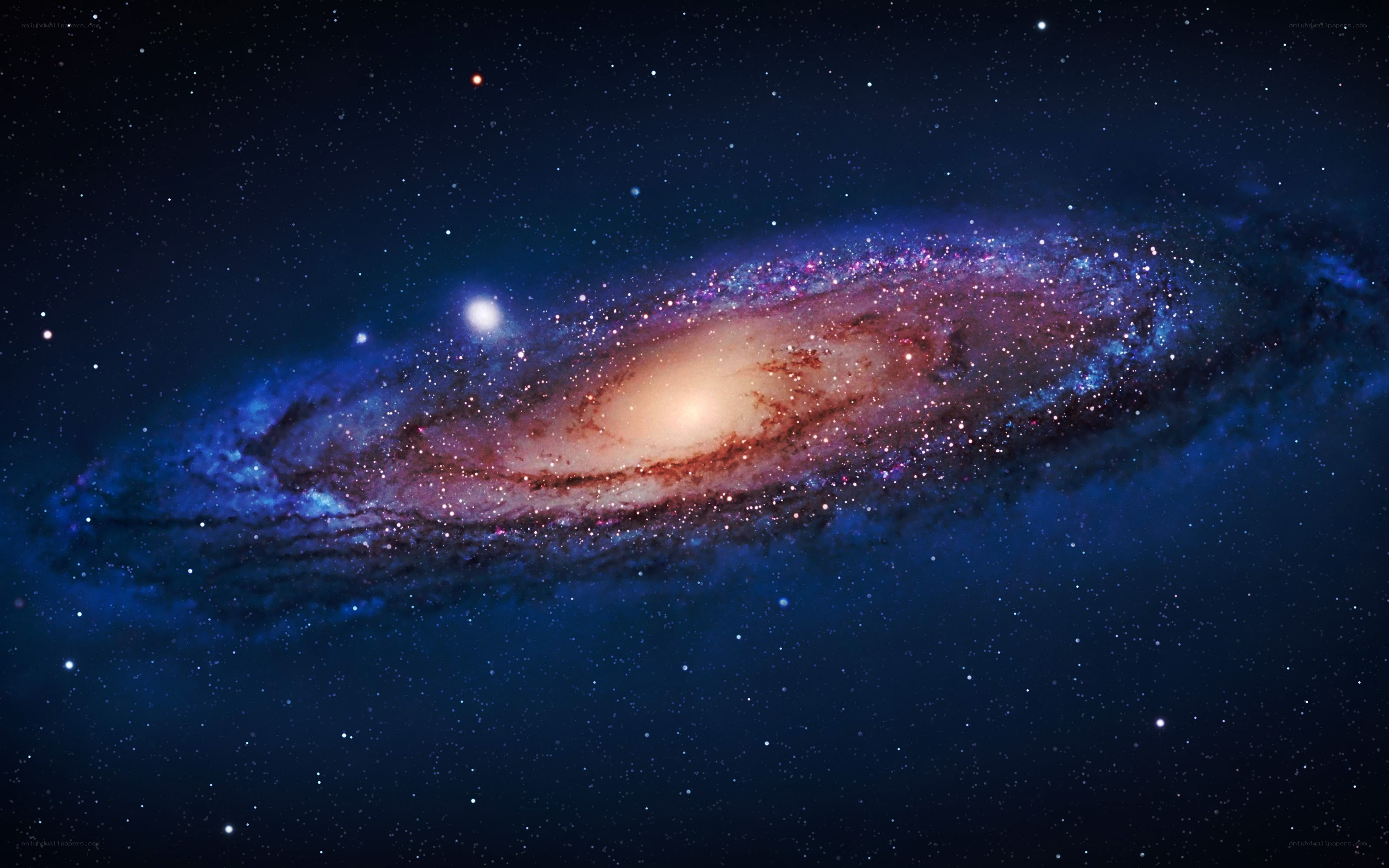 Spiral galaxy in deep space