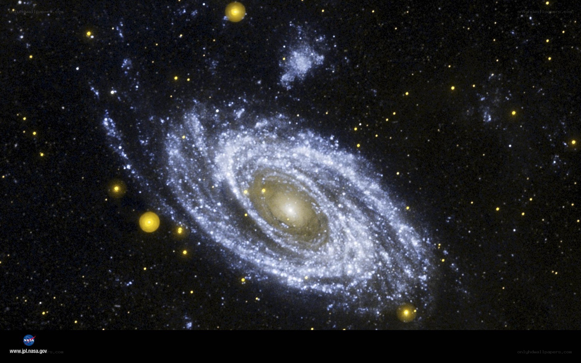Spiral galaxy in deep space
