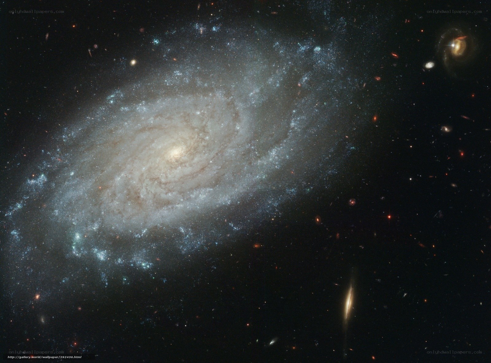 Spiral galaxy in deep space