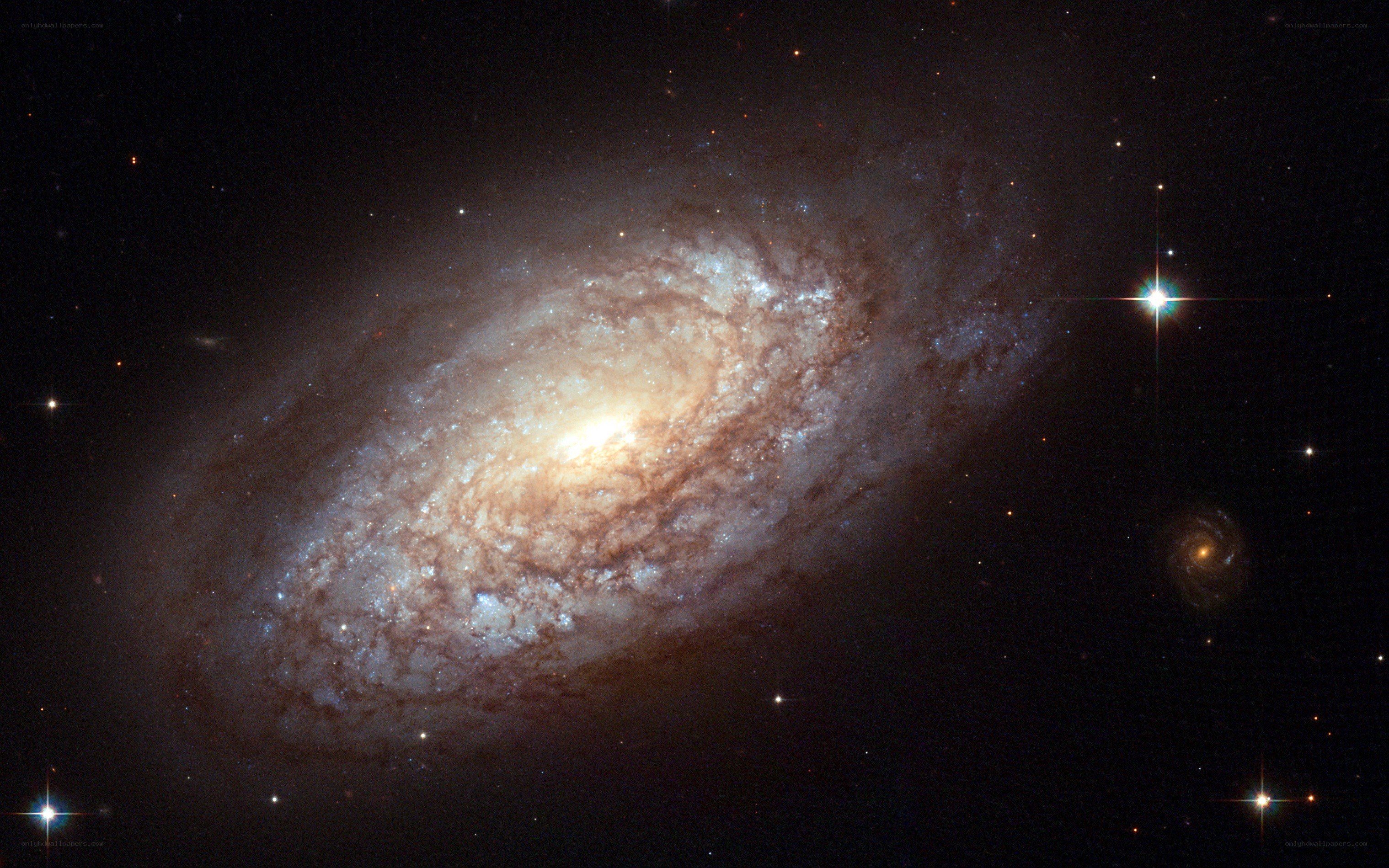 Spiral galaxy in deep space