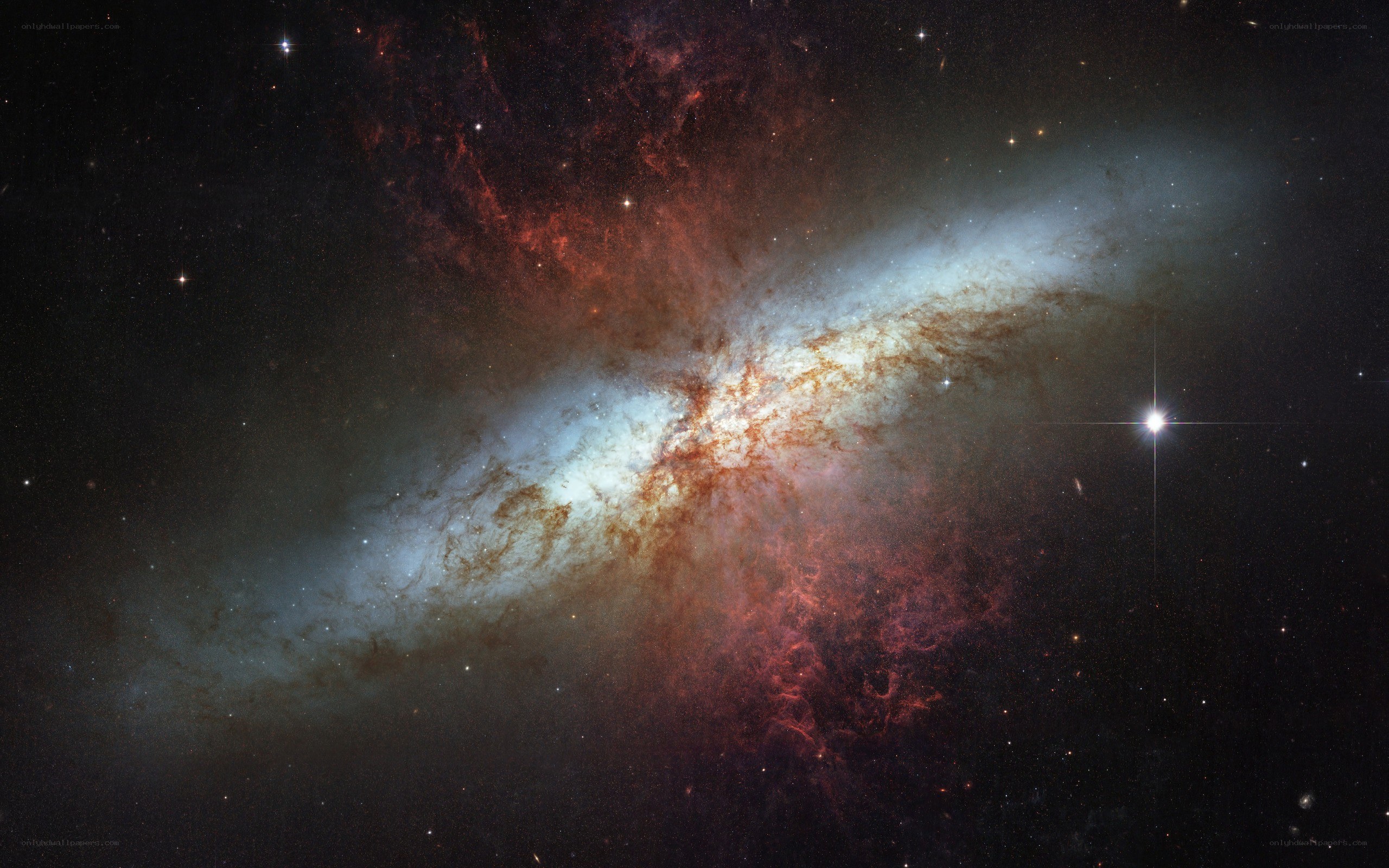 Spiral galaxy in deep space