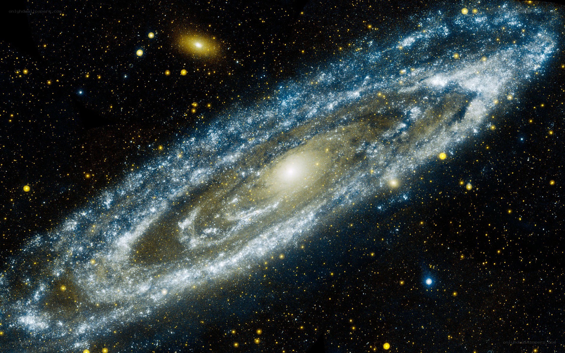 Spiral galaxy in deep space
